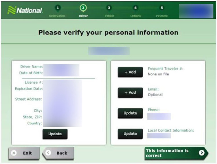 Verify Personal Information